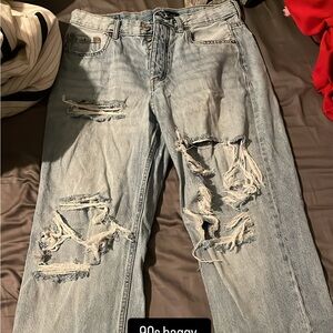 Aeropostale Light Blue Distressed Jeans